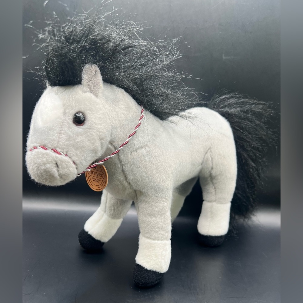 Breyer- Black‎ and White Plush Horse, Smiley written on back of tag.